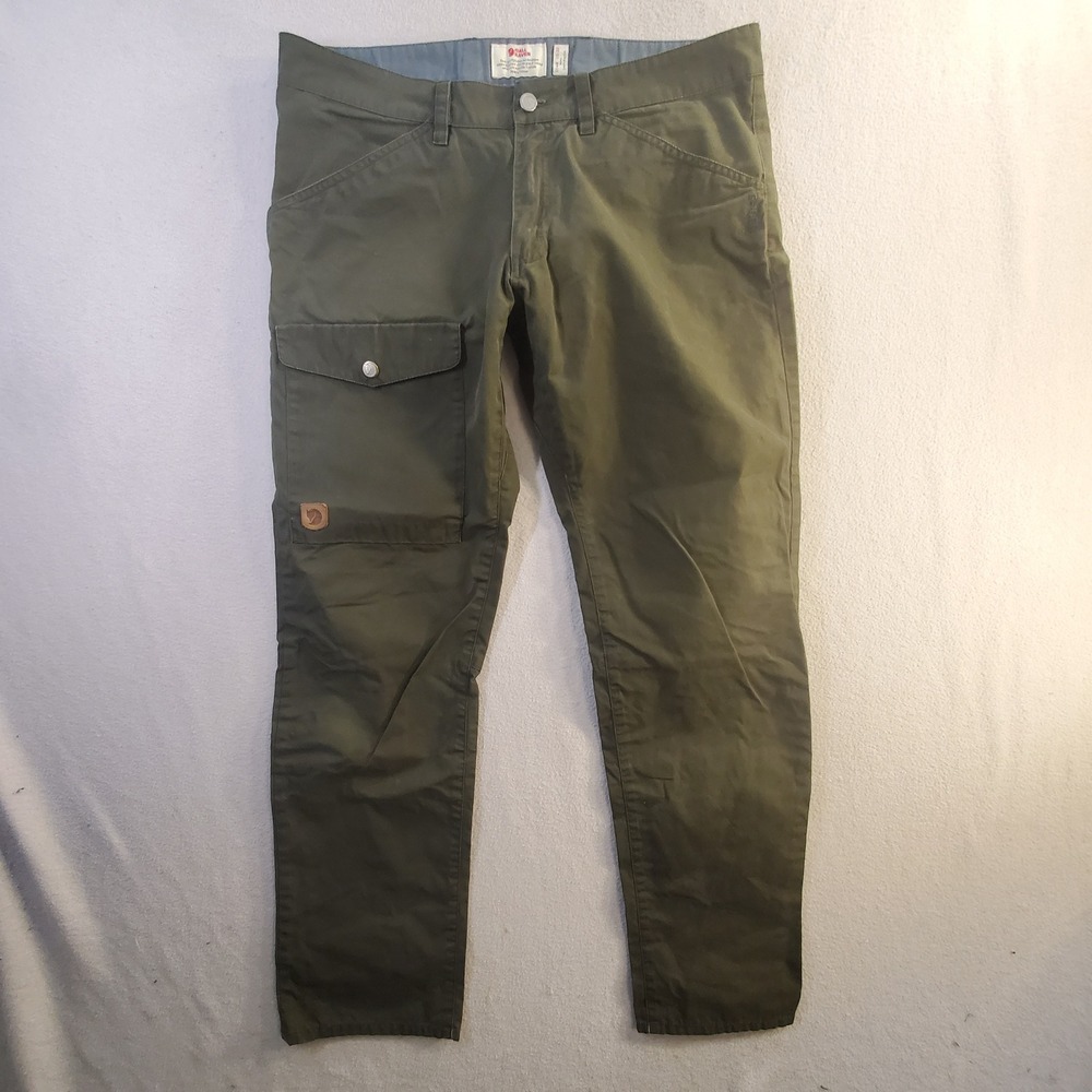 Fjallraven Greenland Jeans Mens 34x30 Green G-1000 Regular Fit Outdoor Gorpcore